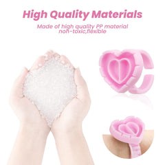 Inartato heart glue rings, V-shaped base helps wipe excess glue precisely.