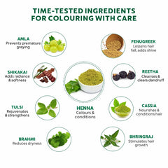 INDUS VALLEY eight herbs henna blend nourishes hair with plant-based care