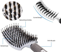 Ineffable Care curved oversized head adapts to the scalp for comfortable detangling