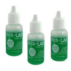 Infalab Magic Touch liquid styptic bottle for precise application to minor nicks, aiding quick bleeding control.