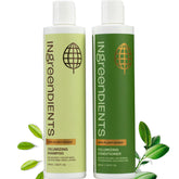 Ingreendients plant-based volumizing shampoo bottle showing gentle formula for fine hair