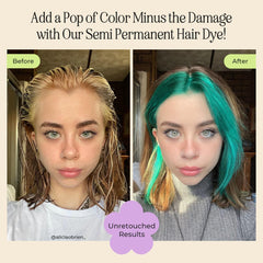 INH Emerald Green color depositing conditioner jar highlighting conditioning while coloring.