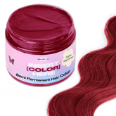INH Ruby Red color depositing conditioner bottle delivers vibrant color and conditioning.