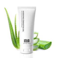INIA micro-current gel hydrate primer for face enhances device comfort.