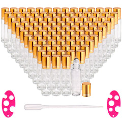 inice 100-pack 10ml roller bottles with clear glass for essential oils on the go