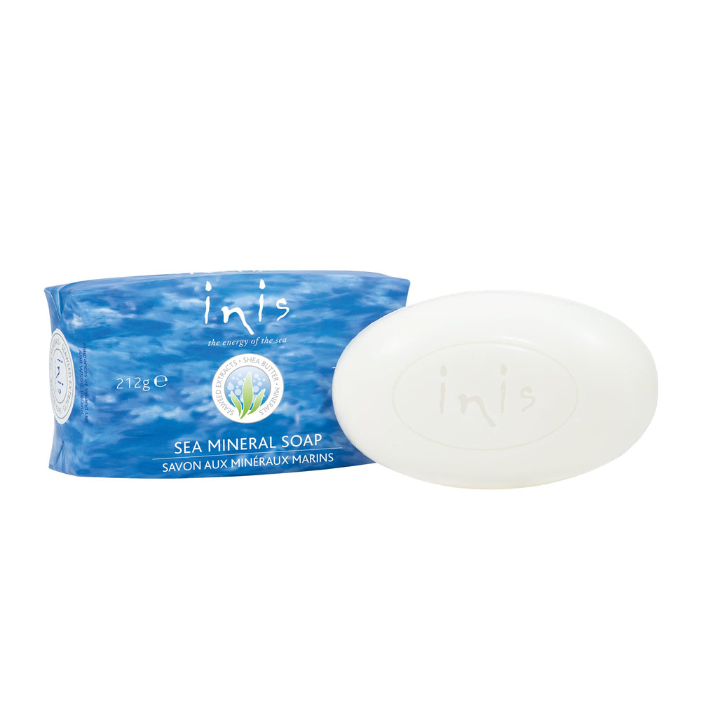 Inis barra jabón mineral marino, aroma fresco para piel suave.