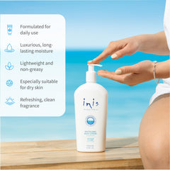 Inis Vitamin E and Pro-Vitamin B5 label highlighting conditioning