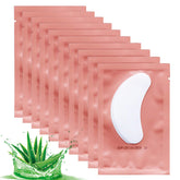 Parches de ojo INKEL en gel rosa, curvos para extensión de pestañas