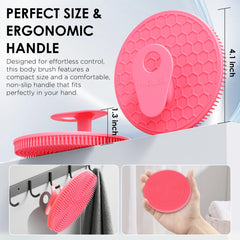 InnerNeed ergonomic handle provides a secure grip for comfortable cleansing in the shower.