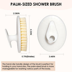 INNERNEED PP Shower Brush built-in hook supports easy drying and storage.