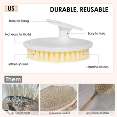 INNERNEED PP Shower Brush ergonomic handle enables comfortable, controlled scrubbing.