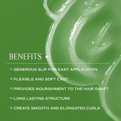 Closeup of curls defined and soft with Curl Memory Gel