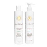 INNERSENSE Hairbath Shampoo bottle closeup highlighting hydrating formula for dry hair.