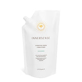 INNERSENSE hydrating cream conditioner bottle in refill pouch for thick hair.