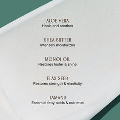INNERSENSE enrichment from rice, quinoa, flax seeds and shea butter promotes nourished strands.