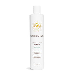INNERSENSE Organic Beauty Hairbath bottle close-up shows natural ingredients for nourished hair
