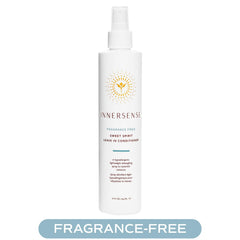 INNERSENSE Sweet Spirit leave-in spray in action for smooth styling without fragrance.