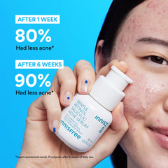 Innisfree Gentle Retinol Salicylic Acne Serum packaging front for easy night and day routines.