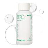 Innisfree Green Tea Enzyme PHA Toner bottle front showing gentle exfoliation and hydration
