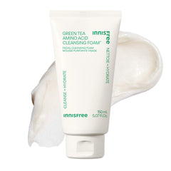 innisfree espumosa limpiadora con té verde en botella, limpieza suave sin resecar.