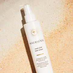 INNERSENSE prep spray application demonstrates even distribution for easy styling