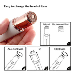 innobeaut usb-rechargeable face shaver with led light for precise hair removal.