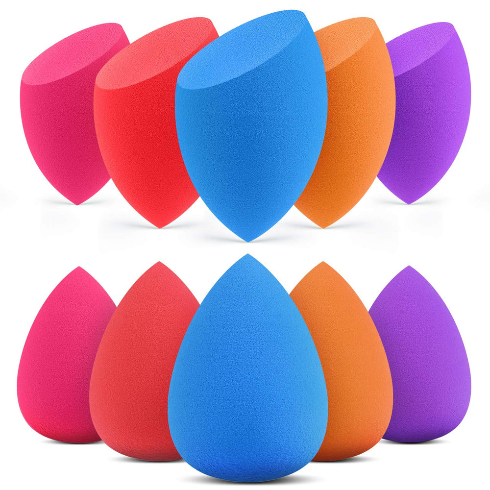 InnoGear makeup sponge set with bright colors for versatile blending on the face.