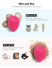 InnoGear two-shape, five-color sponges for precise blending across face areas.