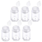 InnoHHustle clear powder bottle set with six containers for easy organization.