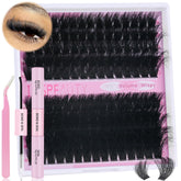 INSPEAUTY Lash Clusters Kit 150D-200D for easy at-home lash extensions.