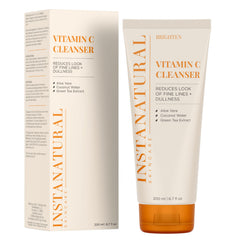 Pump dispensing creamy foam for daily cleansing with InstaNatural cleanser.