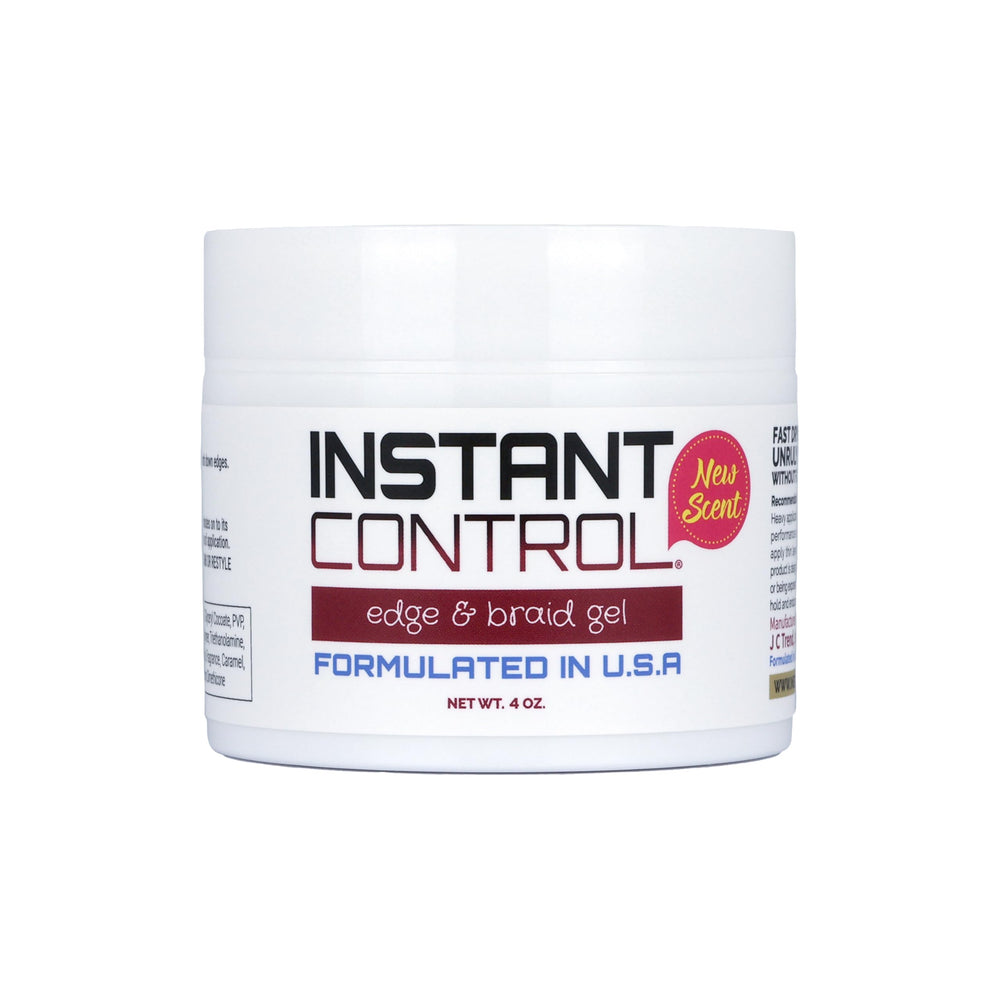 Instant Control Edge & Braid Gel application view showing smooth edges with flexible hold.