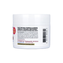 Close-up of Instant Control Edge & Braid Gel texture highlighting a clear, easy-to-spread formula.
