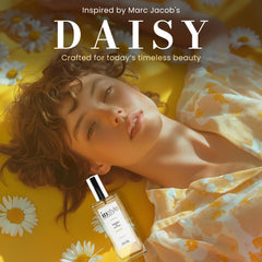 InStyle Fragrances Daisy-inspired EDT bottle on surface, ideal for desk display
