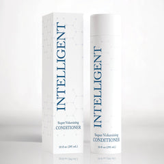 Intelligent Shop Intelligent Super Volumizing Conditioner bottle delivers lightweight moisture for fuller-looking hair.
