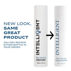 Intelligent Shop conditioner pump highlights easy, mess-free application for smooth, volumized hair.