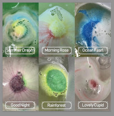 INTEYE Summer Dream bath bombs colors create a bright, mood-boosting bath.