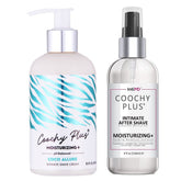 IntiMD Coochy Plus intimate shaving cream bottle showing hydrating formula for sensitive skin.