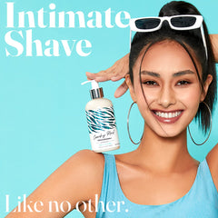 IntiMD Coochy Plus Coco Allure creamy lather spreads evenly for sensitive skin.