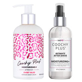 IntiMD Coochy Plus bottle pour showing smooth application for intimate areas