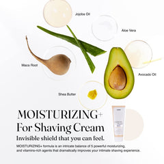 IntiMD Coochy Plus moisturizing formula features jojoba oil for skin softness during shaving.