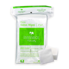 Intrinsics Petite cuadro de algodón 2x2 para limpieza facial suave sin pelusas.