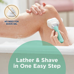INTUITION 4-blade cartridge shown for a close, smooth shave.