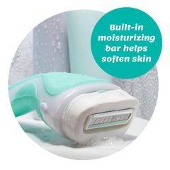 INTUITION pivoting head hugs curves for a smooth, close shave.