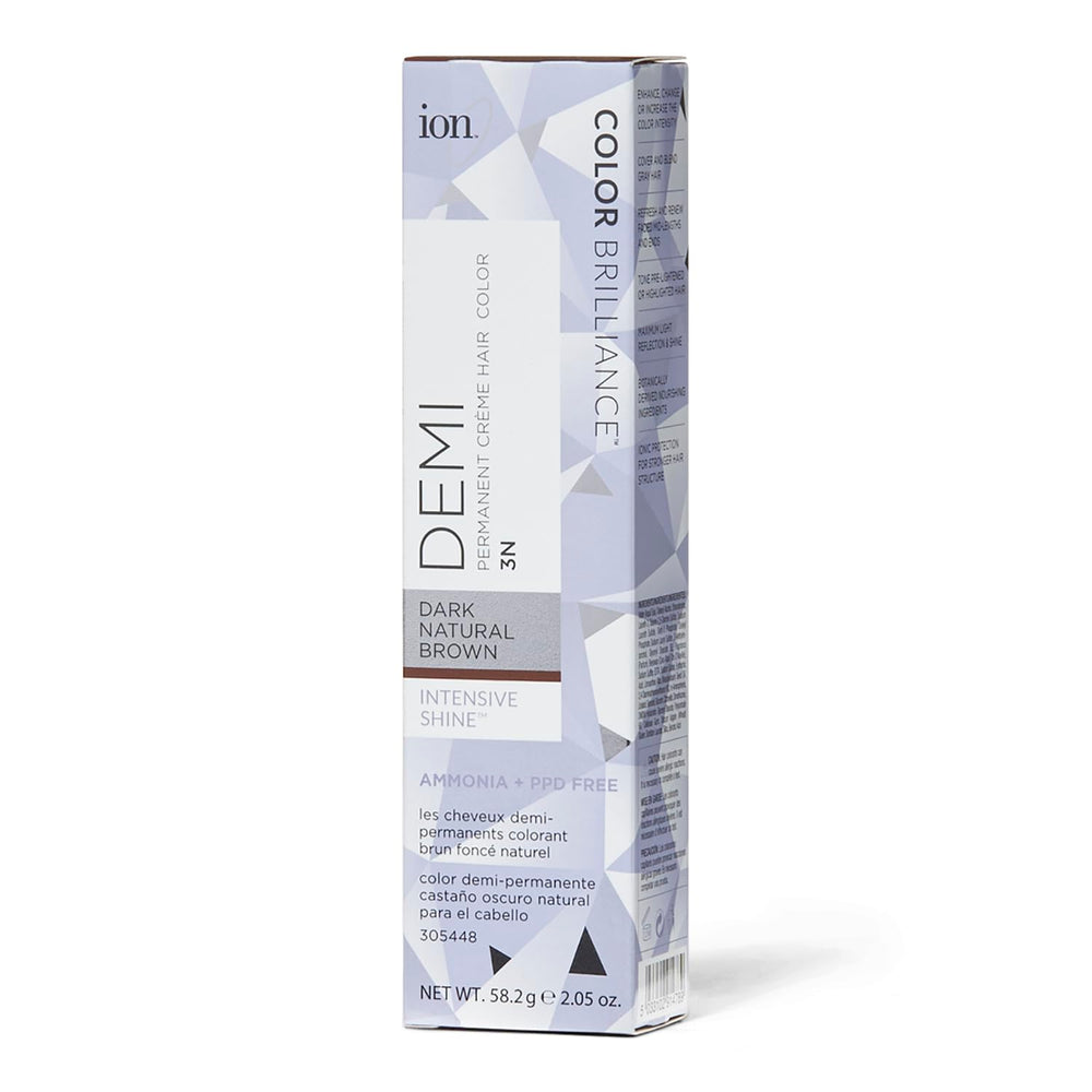 Ion Intensive Shine 3N bottle showing fade-resistant rich dark natural brown color.