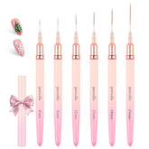 Ipencillo nail art brushes with six sizes enable versatile line work and detailing.