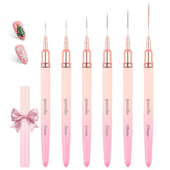 Ipencillo nail art brushes with six sizes enable versatile line work and detailing.