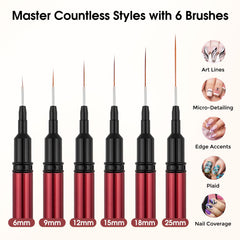 IPENCILLO Ipencillo 9mm nail art brush for mid length lines and clean contouring