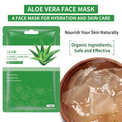 IREV Aloe Vera mask closeup highlights soothing texture