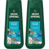 Irish Spring Active Scrub, botellas dos, limpieza diaria vigorizante y fragancia fresca.